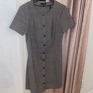 Theory houndstooth wool dress